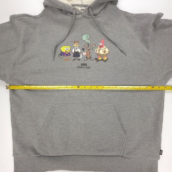 VANS Sandy Liang SpongeBob SquarePants Oversized French Terry Hoodie 90s Y2k - Picture 4 of 10